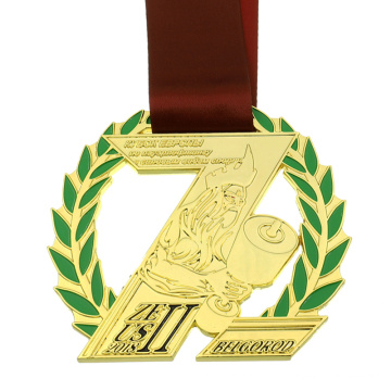 Custom Gold Plated Hollow Out Soft Enamel Lace Medal